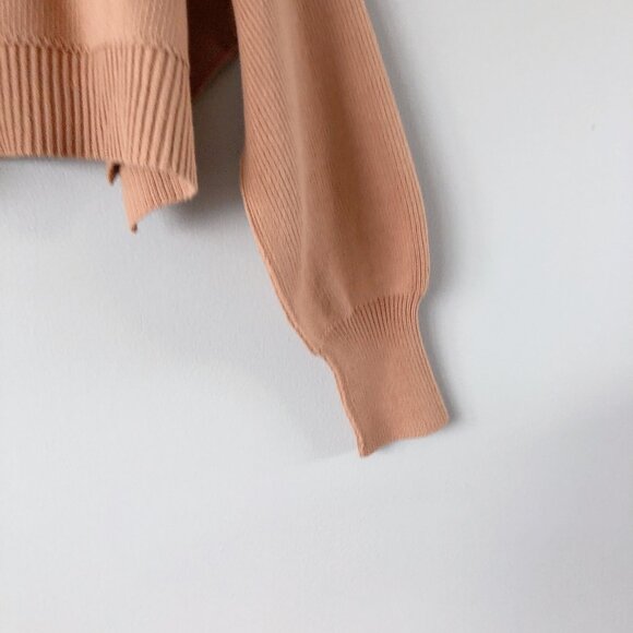 Free People Easy Street Crop Pullover oversized New with tags! Camel - Picture 12 of 14